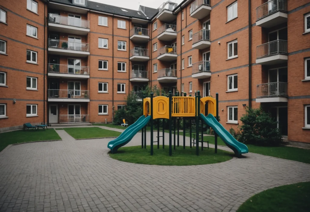 Уютный двор многоэтажки