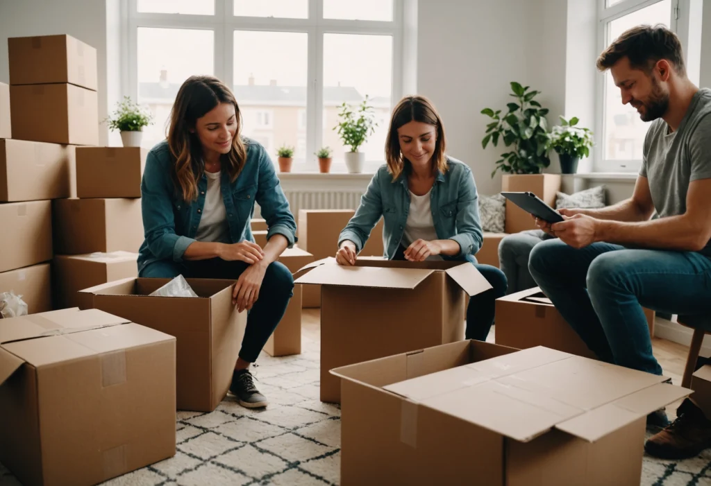 Семья в новой квартире