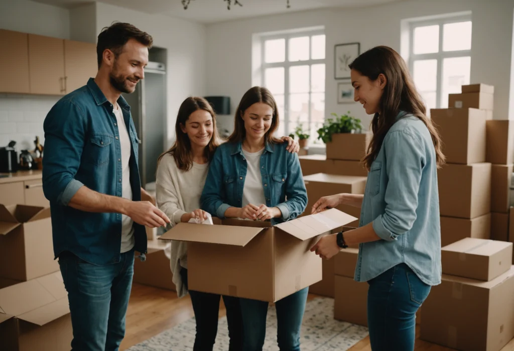 Семья в новой квартире